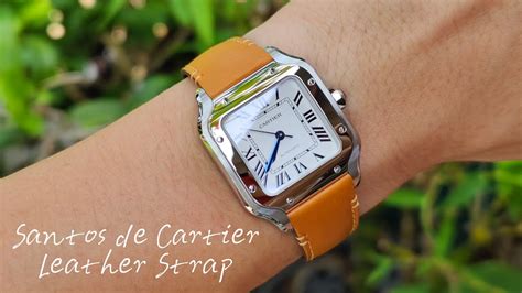 santos de cartier watch leather strap